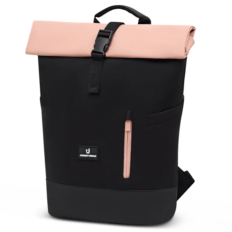 Johnny Urban Luca Small - Mochila Rolltop 36 cm (black-rose)