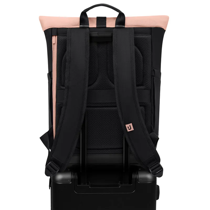 Johnny Urban Luca Small - Mochila Rolltop 36 cm (black-rose)