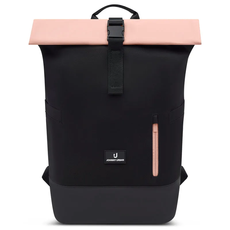 Johnny Urban Luca Medium - Mochila enrollable 42 cm (black-rose)