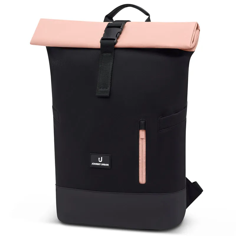 Johnny Urban Luca Medium - Mochila enrollable 42 cm (black-rose)