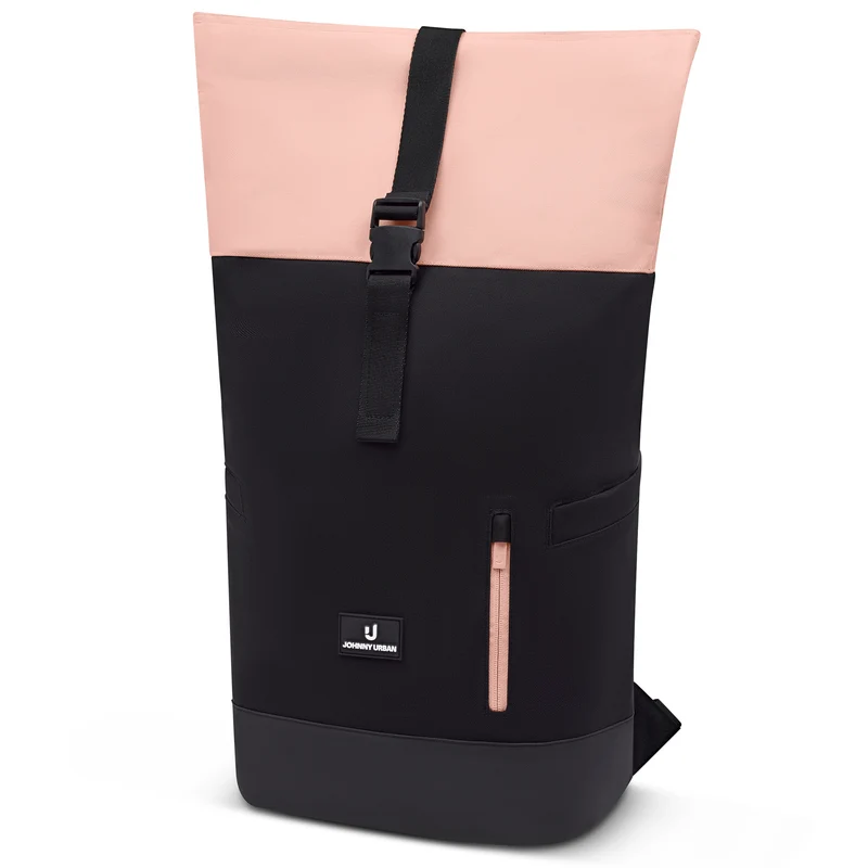Johnny Urban Luca Medium - Mochila enrollable 42 cm (black-rose)
