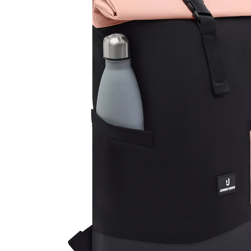 Johnny Urban Luca Medium - Mochila enrollable 42 cm (black-rose)