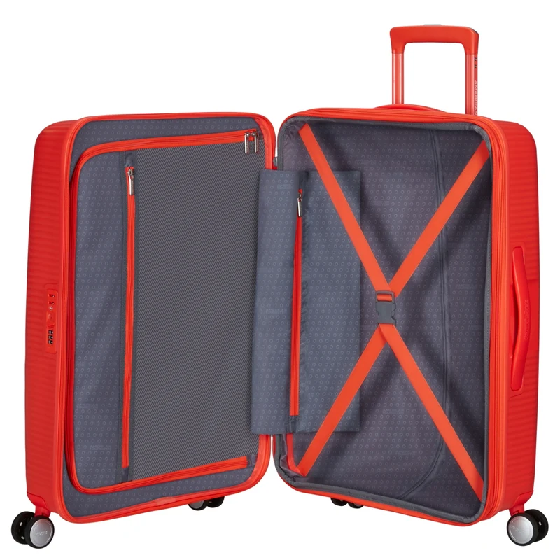 American Tourister Soundbox - Trolley de 4 ruedas 67 cm (neon orange)