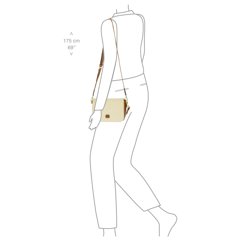 Brics Volterra Trama - Bolso bandolera 23 cm (cappuccino)