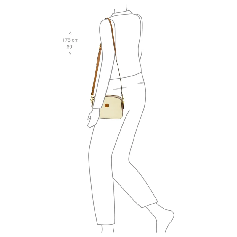 Brics Volterra Trama - Bolso bandolera 21 cm (cappuccino)