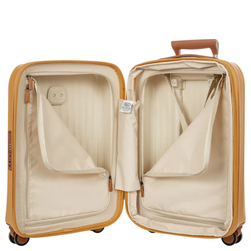 Brics Taormina - Trolley de cabina con 4 ruedas S 55 cm expandible USB (honig)