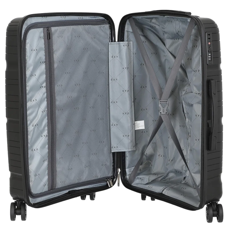 D&N Travel Line 4300 - Trolley de 4 ruedas M 66 cm (black)