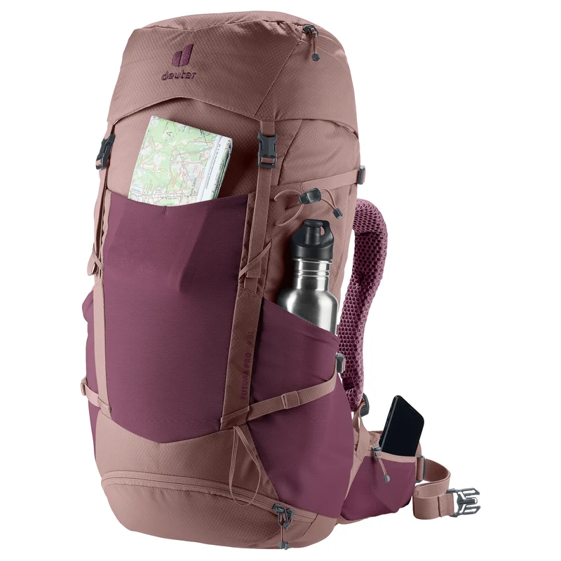Deuter Futura Pro 34 SL - Mochila de senderismo 63 cm (cassis-ashrose)