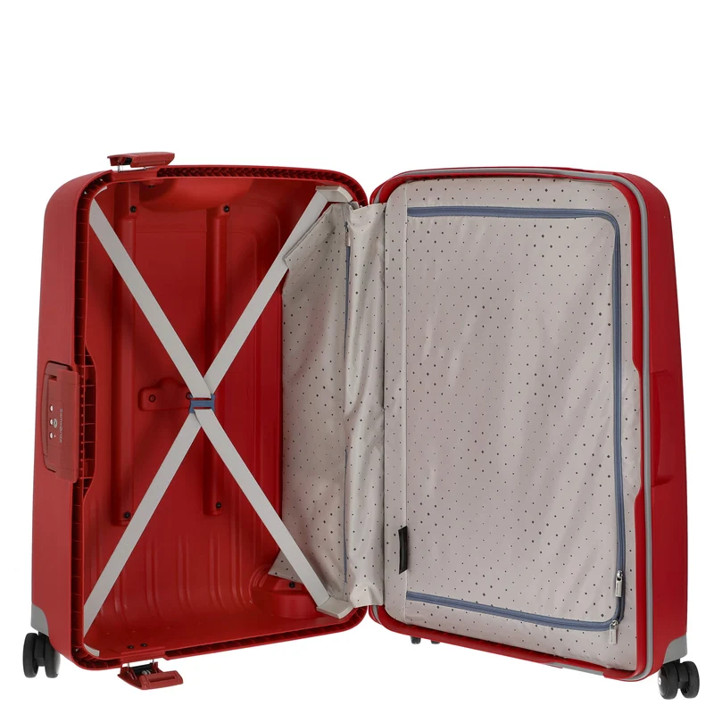 Samsonite S Cure Spinner - Trolley mediano con 4 ruedas 69 cm (crimson red)