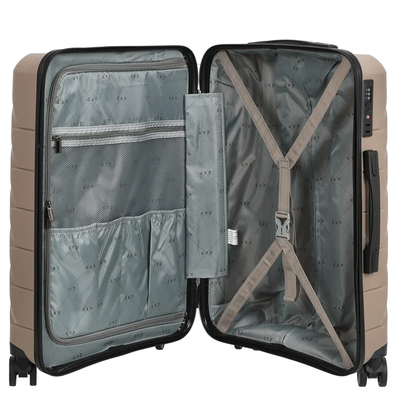 D&N Travel Line 4100 - Trolley con 4 ruedas M 64 cm (taupe)