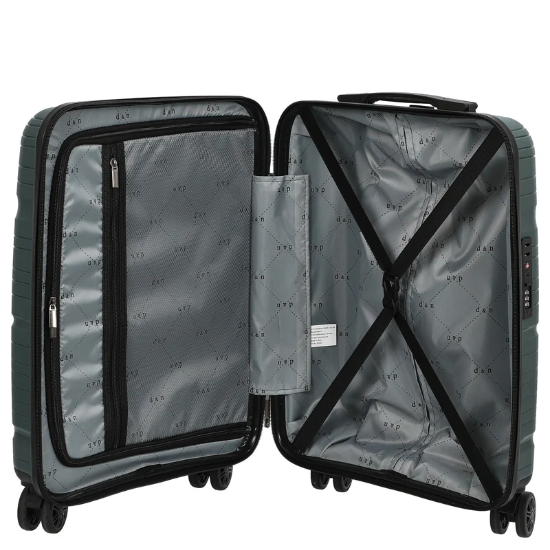 D&N Travel Line 4300 - Trolley de cabina con 4 ruedas S 55 cm (dunkelgrün)