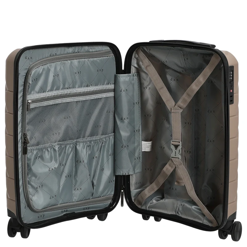 D&N Travel Line 4100 - Trolley de cabina con 4 ruedas S 54 cm (taupe)