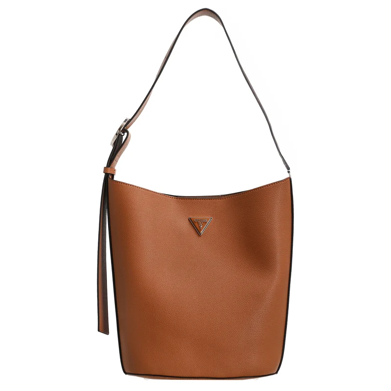 Guess Meridian II Bucket - Bolso saco con pouch extraíble (cognac)