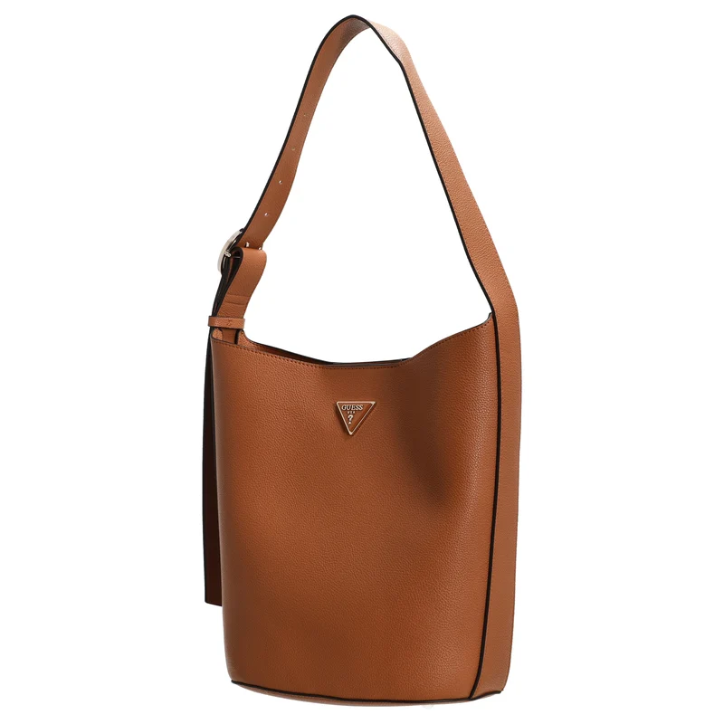 Guess Meridian II Bucket - Bolso saco con pouch extraíble (cognac)