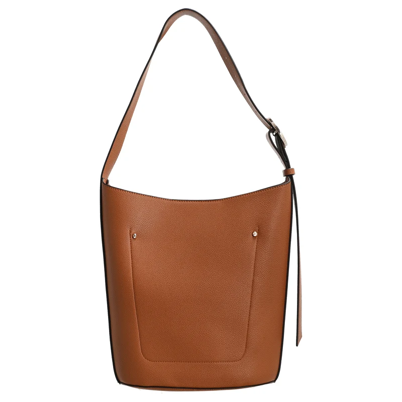 Guess Meridian II Bucket - Bolso saco con pouch extraíble (cognac)