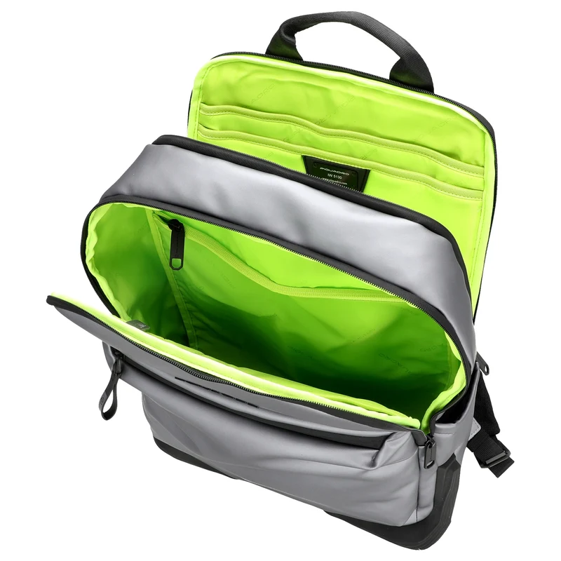 Piquadro Backpack - Mochila 15.6" 43 cm (silver/black)