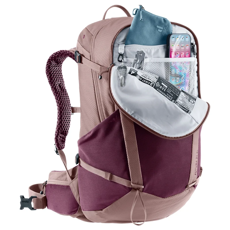 Deuter Futura 25 SL - Mochila de senderismo 52 cm (cassis-ashrose)