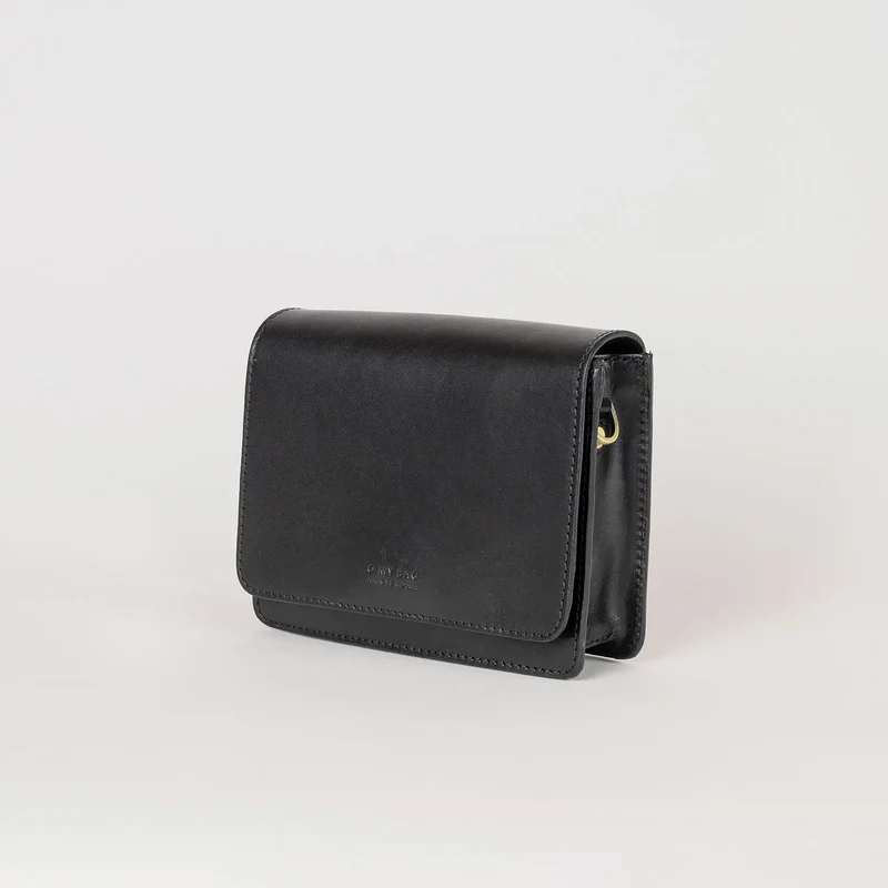 Bolso Mini Audrey Clásico Negro (Correa Tejida/ Correa de Piel)