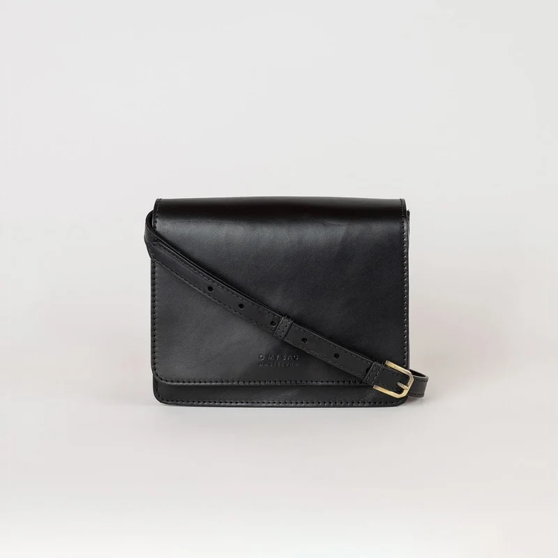 Bolso Mini Audrey Clásico Negro (Correa Tejida/ Correa de Piel)