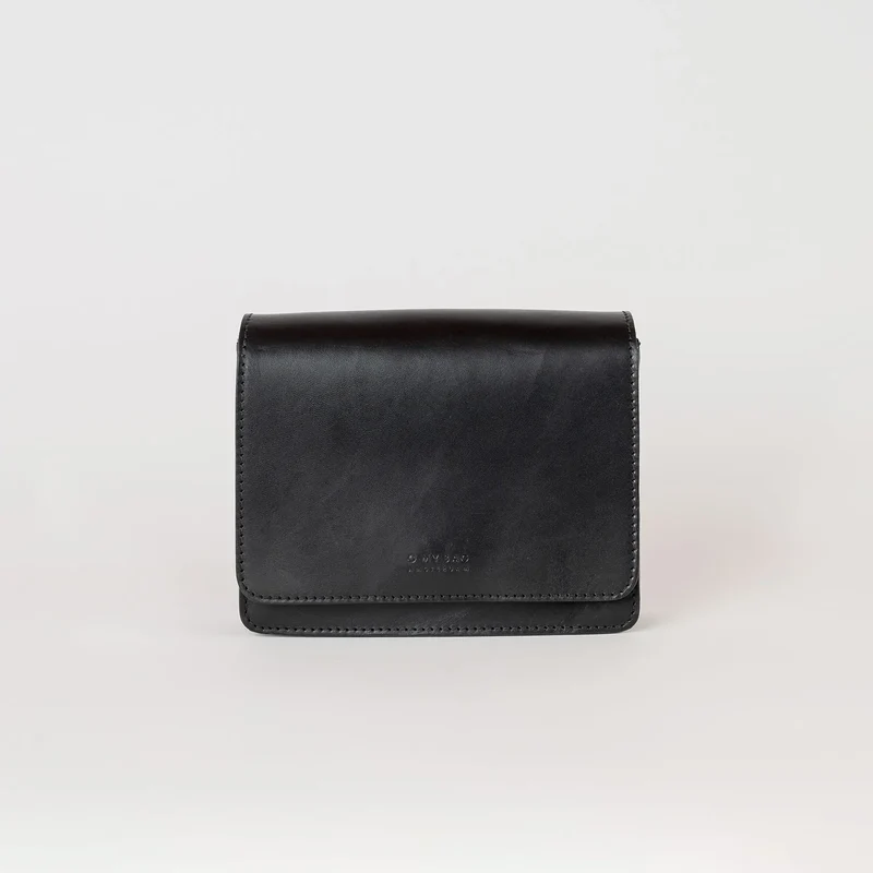Bolso Mini Audrey Clásico Negro (Correa Tejida/ Correa de Piel)