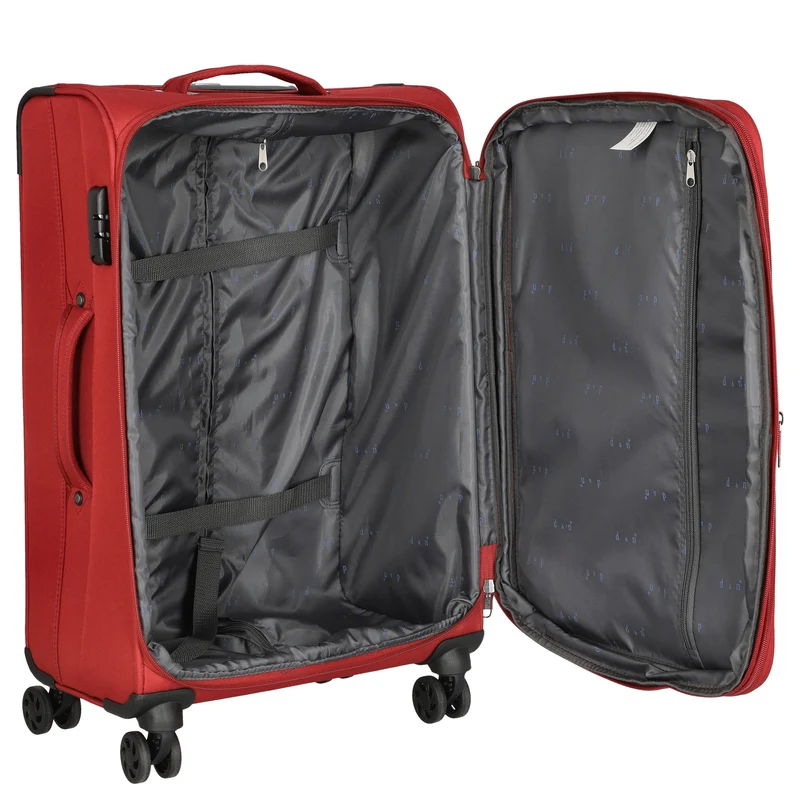 D&N Travel Line 6804 - Trolley de 4 ruedas M 66 cm (dunkelrot)