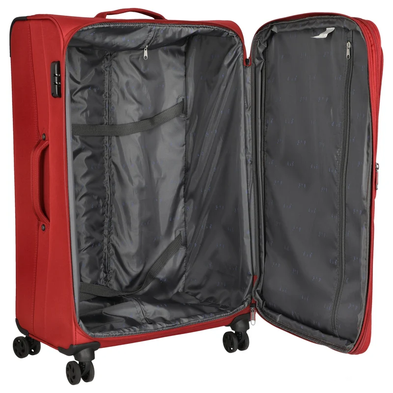 D&N Travel Line 6804 - Trolley de 4 ruedas L 76 cm (dunkelrot)