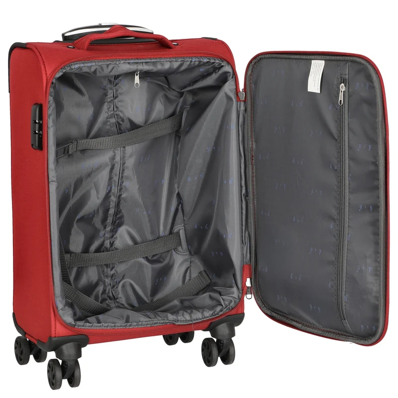 D&N Travel Line 6804 - Trolley de cabina con 4 ruedas S 55 cm (dunkelrot)