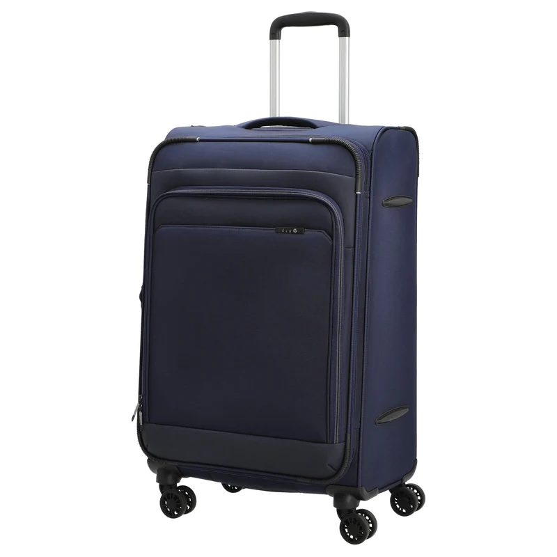 D&N Travel Line 9504 - Trolley de 4 ruedas M 67 cm expandible (navy)
