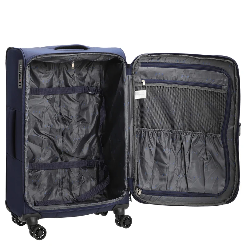 D&N Travel Line 9504 - Trolley de 4 ruedas M 67 cm expandible (navy)