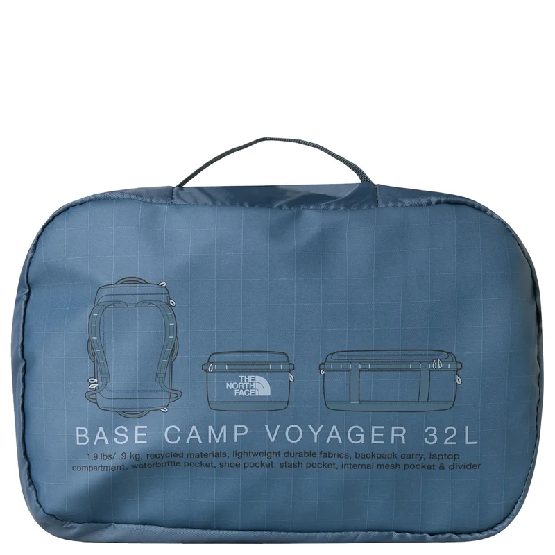 The North Face Base Camp Voyager Duffel - Bolsa de viaje/Mochila S 57.6 cm (granite grey/frost grey, S)