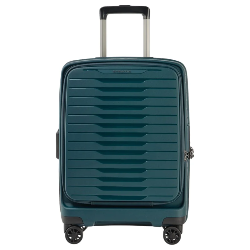 Stratic Novium ML - Trolley de cabina con 4 ruedas y bolsillo delantero 55 cm expandible (petrol)