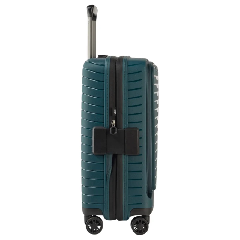 Stratic Novium ML - Trolley de cabina con 4 ruedas y bolsillo delantero 55 cm expandible (petrol)