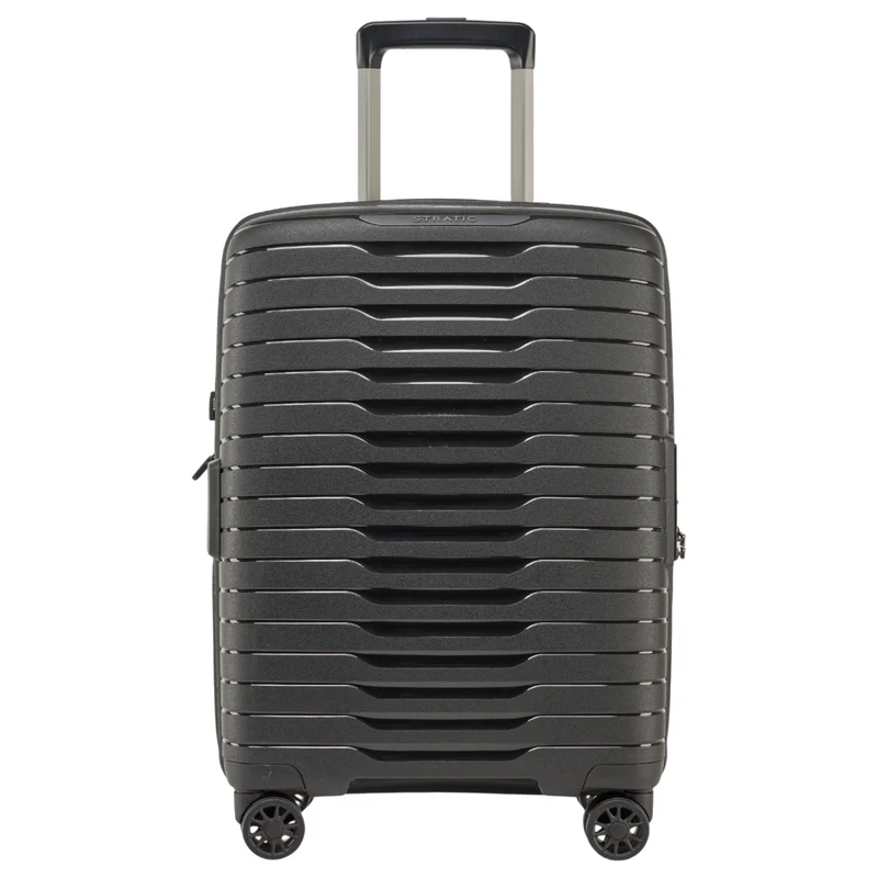 Stratic Novium SL - Trolley de cabina de 4 ruedas 55 cm expandible (black)