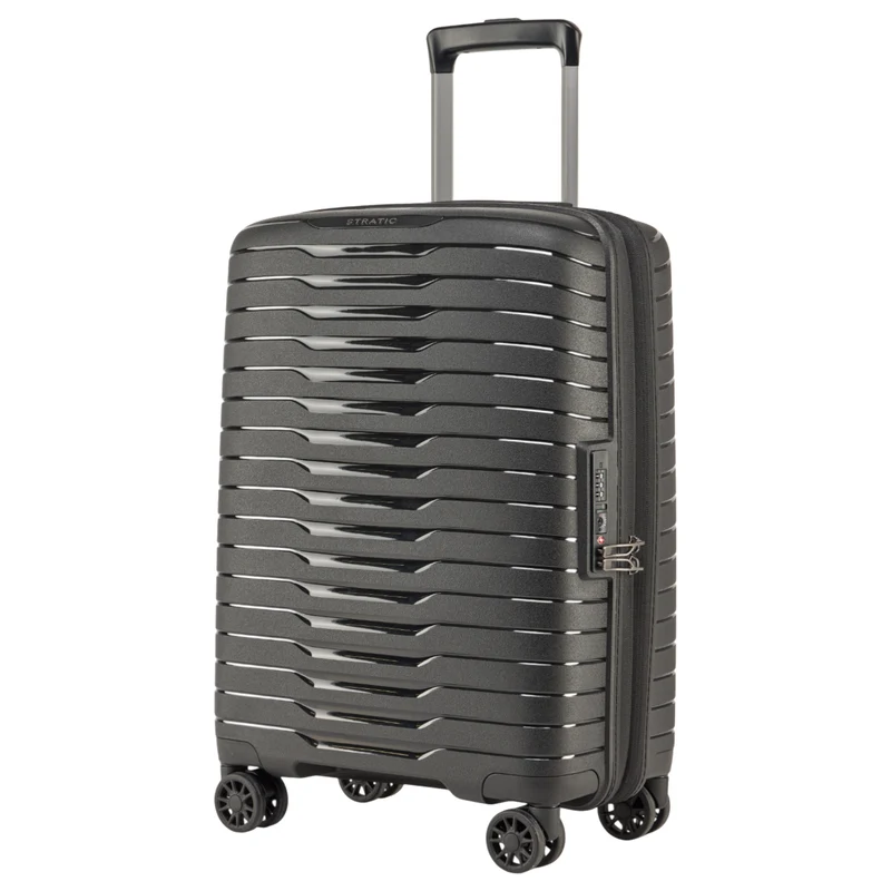 Stratic Novium SL - Trolley de cabina de 4 ruedas 55 cm expandible (black)