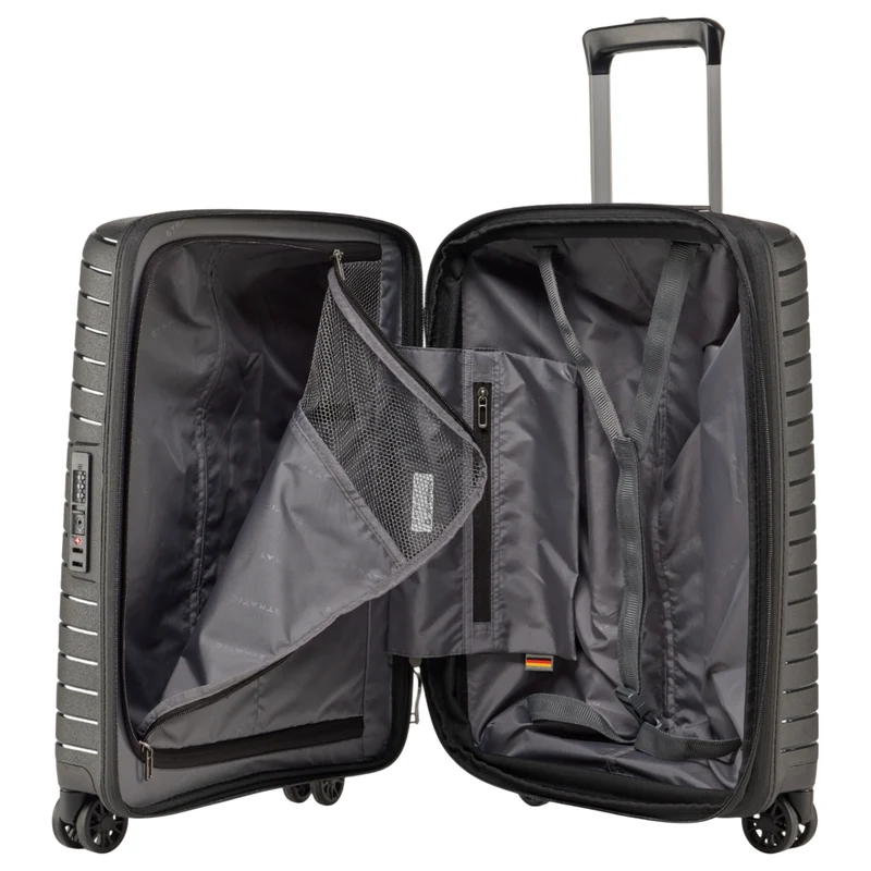 Stratic Novium SL - Trolley de cabina de 4 ruedas 55 cm expandible (black)