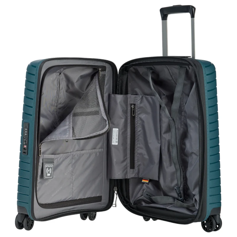 Stratic Novium SL - Trolley de cabina de 4 ruedas 55 cm expandible (petrol)