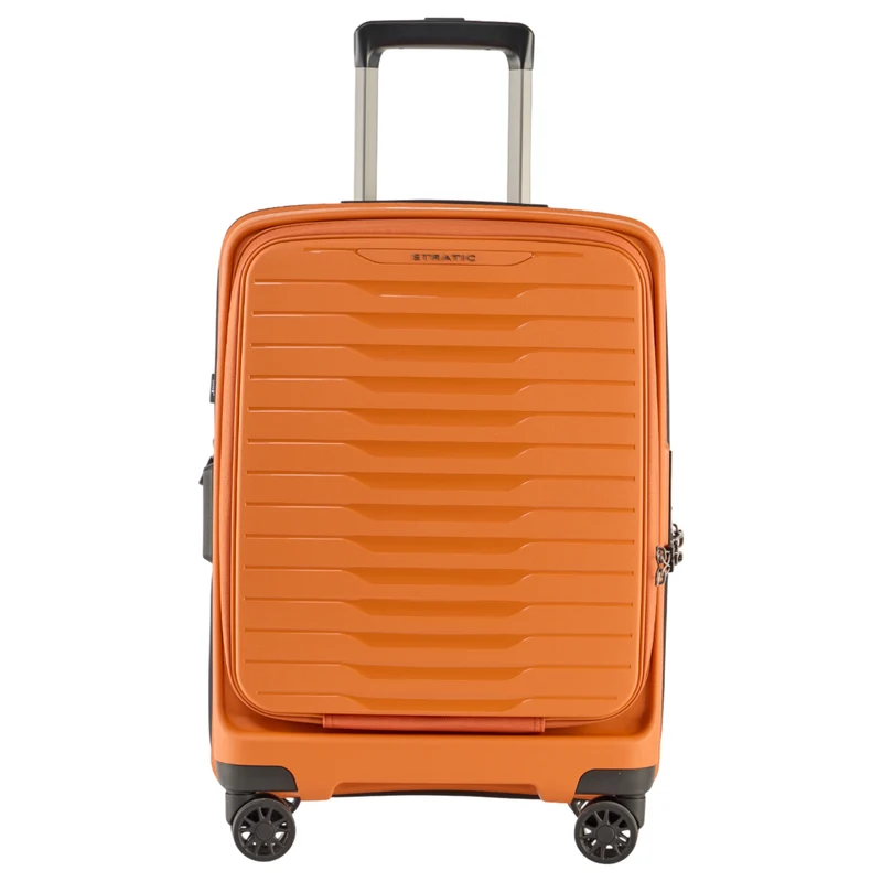 Stratic Novium ML - Trolley de cabina con 4 ruedas y bolsillo delantero 55 cm expandible (rosso/clay)