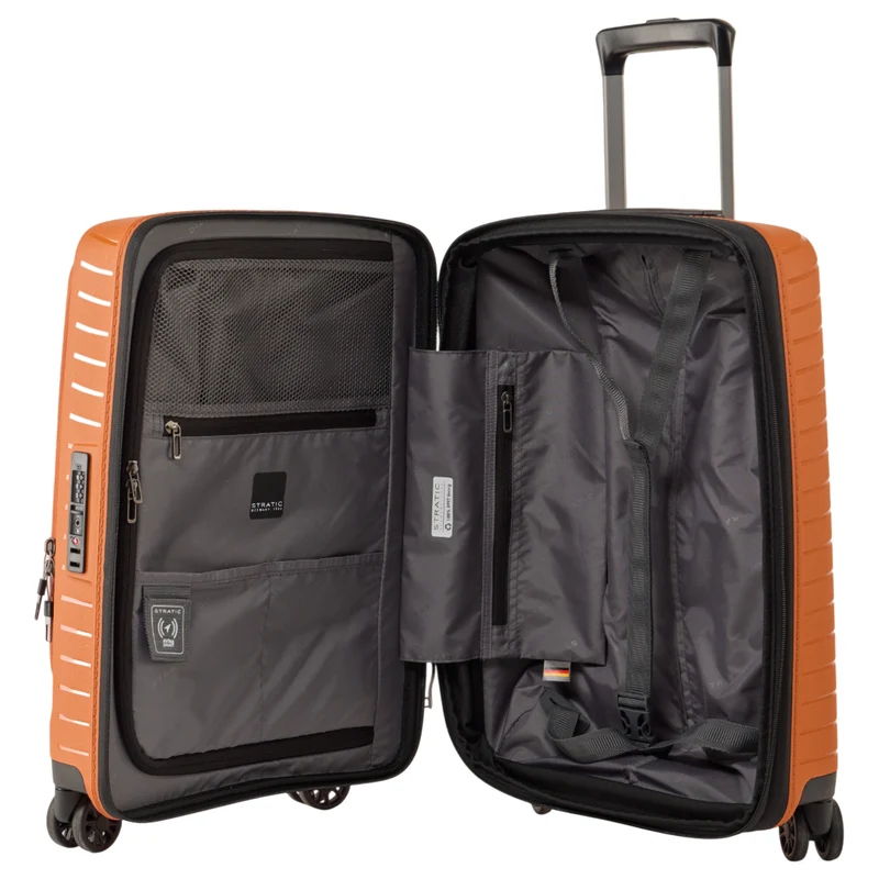 Stratic Novium ML - Trolley de cabina con 4 ruedas y bolsillo delantero 55 cm expandible (rosso/clay)