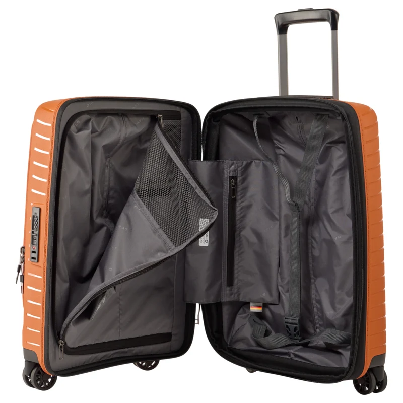 Stratic Novium ML - Trolley de cabina con 4 ruedas y bolsillo delantero 55 cm expandible (rosso/clay)