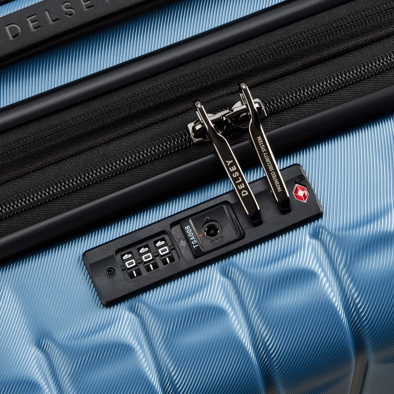 Delsey Paris Longitude - Trolley de cabina de 4 ruedas 55 cm expandible (hellblau)