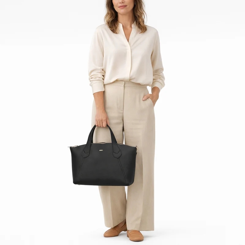 BOSS Lenah Zip Tote M - Bolso de mano 32 cm (black)