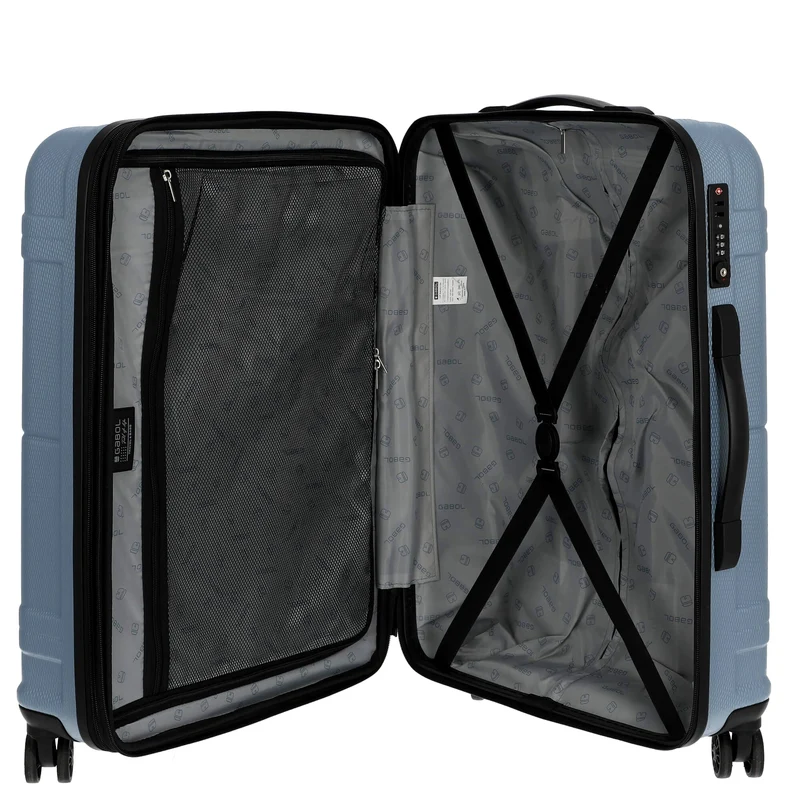 Gabol Bari - Trolley de 4 ruedas M 65 cm expandible (azul)
