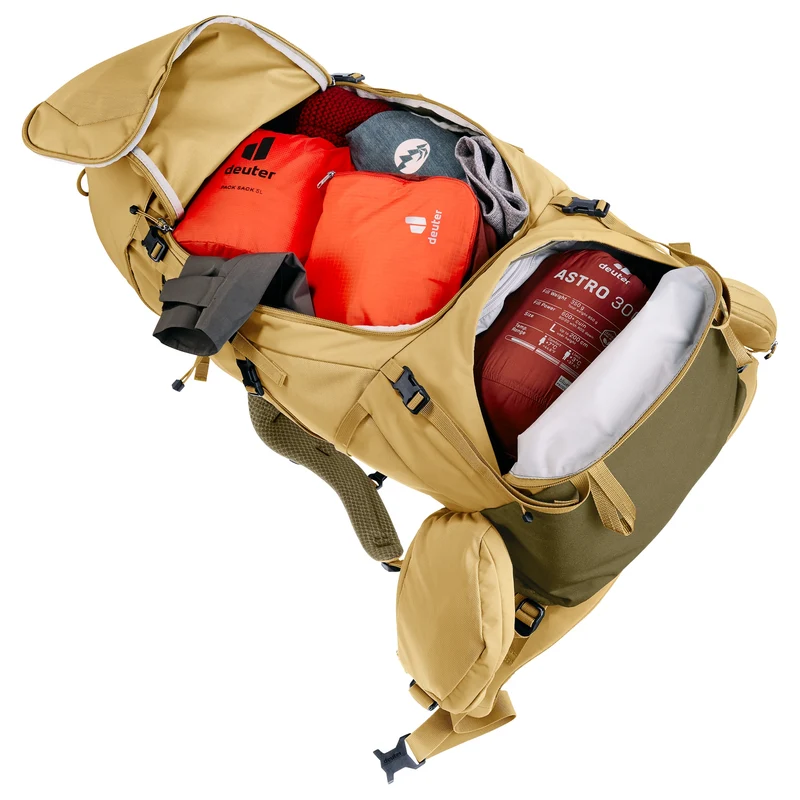 Deuter Aircontact Core 45 + 10 SL - Mochila de trekking 82 cm (savanna-nori)
