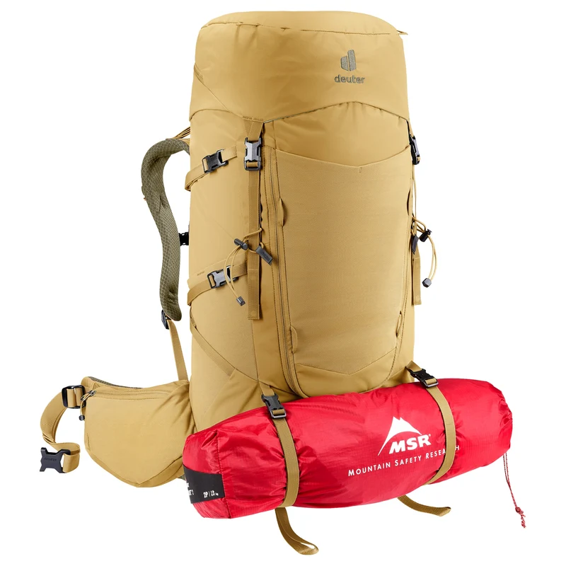 Deuter Aircontact Core 45 + 10 SL - Mochila de trekking 82 cm (savanna-nori)