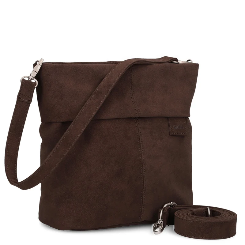 zwei Mademoiselle M8 - Bolso de hombro 25 cm (nubuk-espresso)
