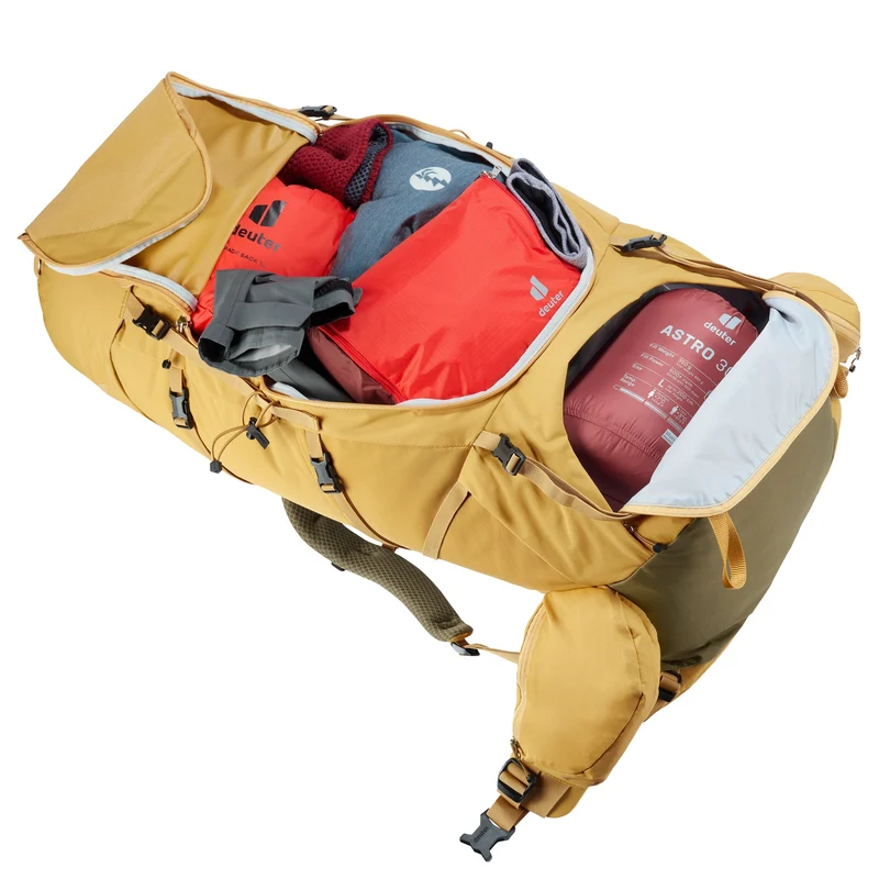 Deuter Aircontact Core 65 + 10 SL - Mochila de trekking para mujer 84 cm (savanna-nori)