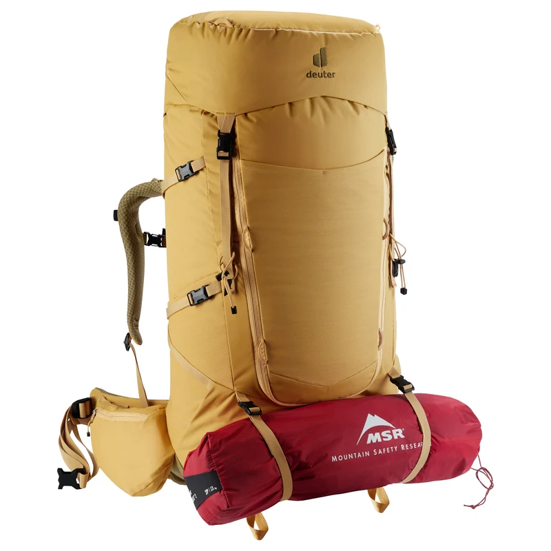 Deuter Aircontact Core 65 + 10 SL - Mochila de trekking para mujer 84 cm (savanna-nori)