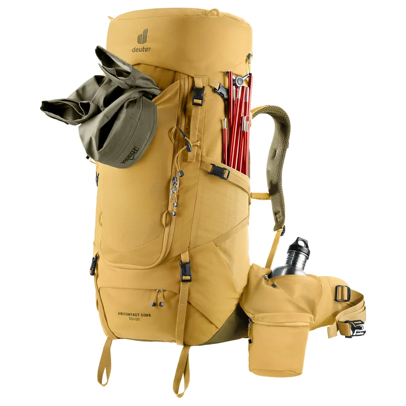 Deuter Aircontact Core 50 + 10 - Mochila de trekking 82 cm (savanna-nori)