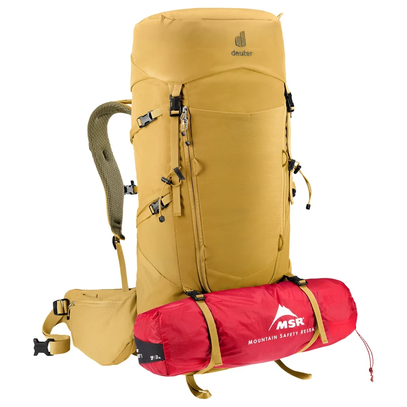 Deuter Aircontact Core 50 + 10 - Mochila de trekking 82 cm (savanna-nori)