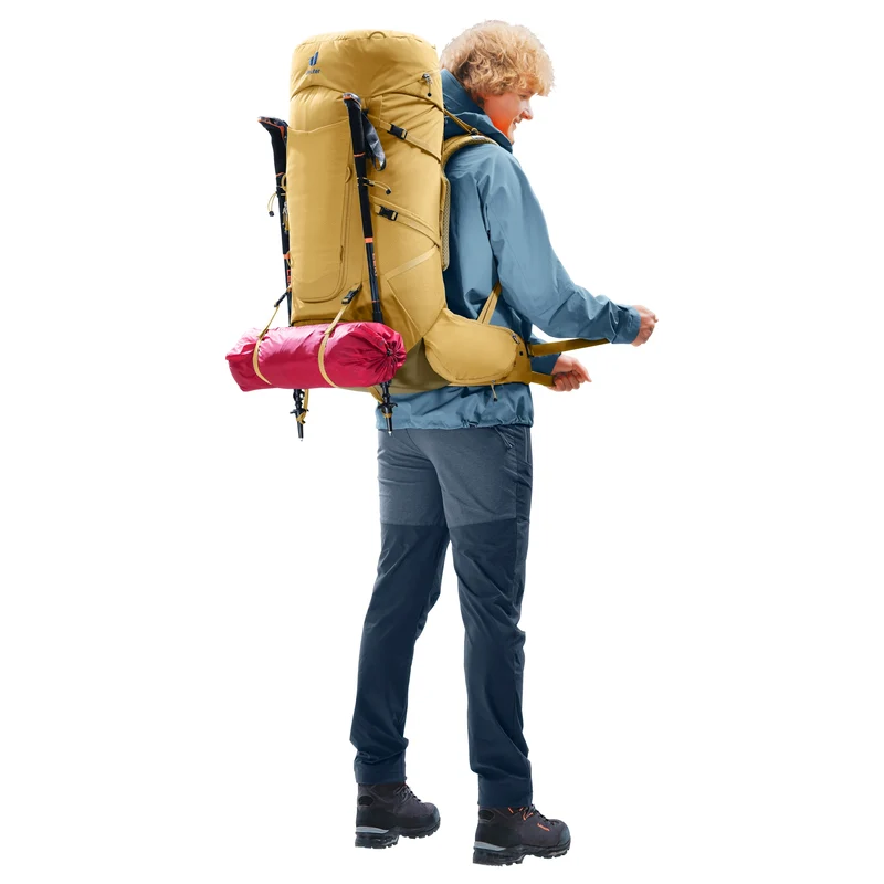 Deuter Aircontact Core 60 + 10 - Mochila de trekking 82 cm (savanna-nori)